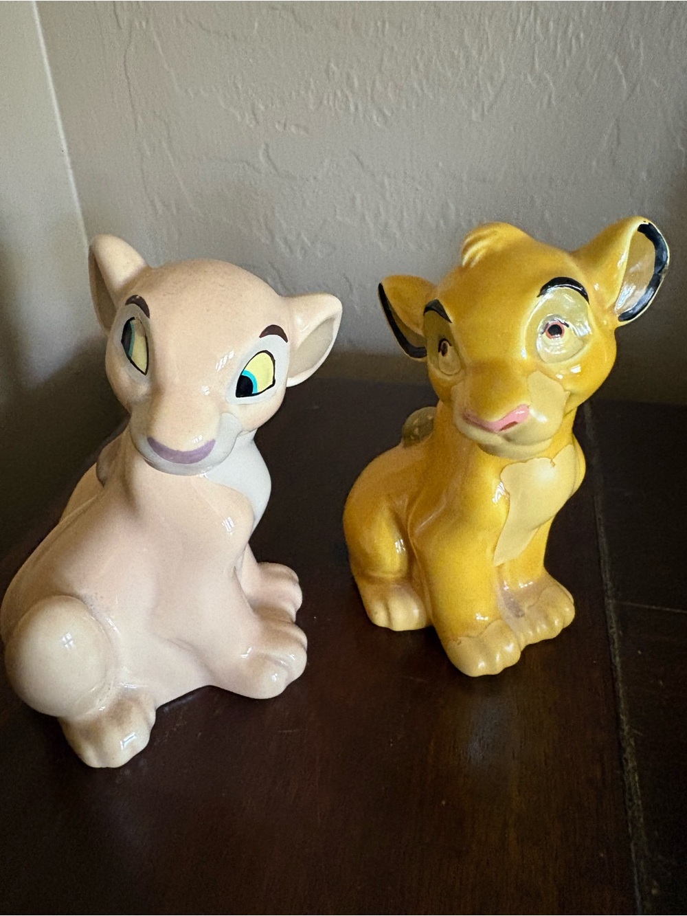 Vintage Disney The Lion King Simba & Nala Salt and Pepper Shakers
